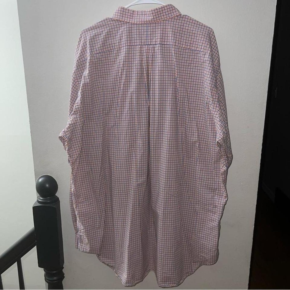 Polo Ralph Lauren Button-Down Shirt Blue Orange Tattersall Check 2XLT - Picture 2 of 8